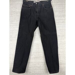 Vintage Levis 505 Jeans Mens 34x30 Black Straight Fit Denim 5 Pocket Dark Y2K